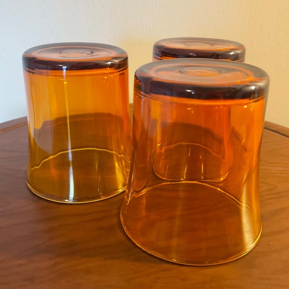 Vintage Duralex Amber 4 oz Glassware 3” - Set of 3 - Made in France - Picture 7 of 15